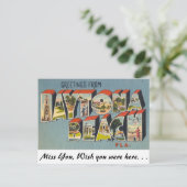 Grüße vom Strand von Daytona, Florida Postkarte (Stehend Vorderseite)