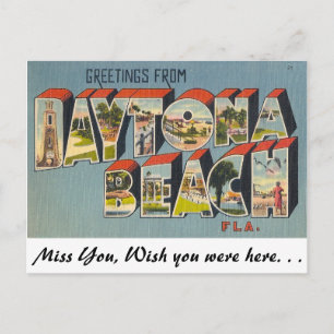 Grüße vom Strand von Daytona, Florida Postkarte