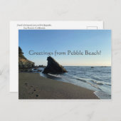 Grüße vom Strand von Pebble! Postkarte (Vorne/Hinten)