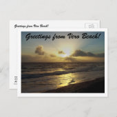 Grüße vom Strand von Vero! Postkarte (Vorne/Hinten)