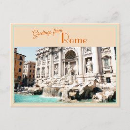Grüße vom Trevi Brunnen Vintage Postkarte