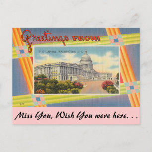 Grüße vom U.S. Capitol Postkarte