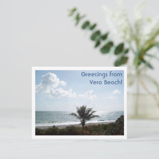 Grüße vom Vero Beach! Postkarte (Stehend Vorderseite)