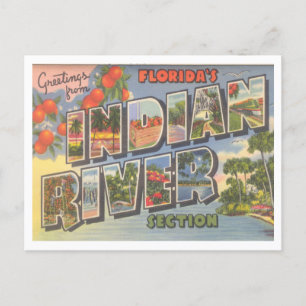 Grüße vom Vintagen Fluss Florida Postkarte