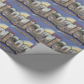 Grüße vom Vintagen Thema großen Buchstaben Geschenkpapier (Ecke)