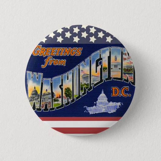 Grüße vom Washington DC! Button (Vorderseite)