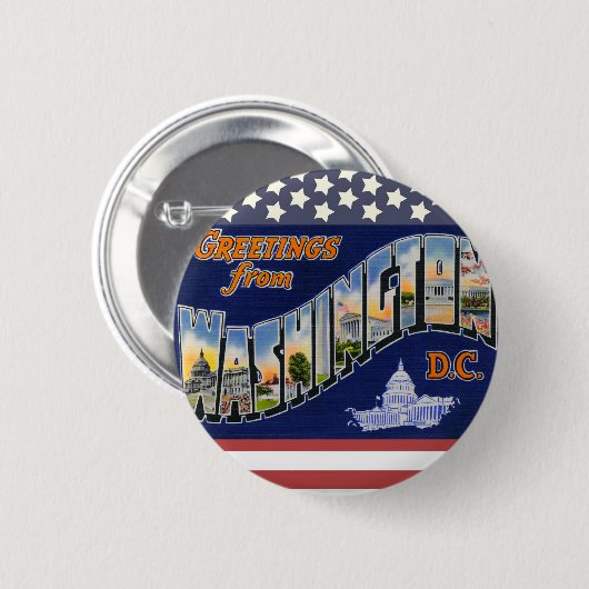 Grüße vom Washington DC! Button (Vorne & Hinten)