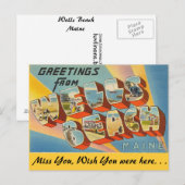Grüße vom Wells Beach Postkarte (Vorne/Hinten)