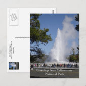 Grüße vom Yellowstone Nationalpark Postcard Postkarte (Vorne/Hinten)