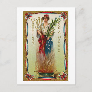 Grüße von A Patriot Postkarte