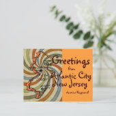 Grüße von AC New Jersey Postkarte (Stehend Vorderseite)