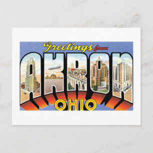 Grüße von Akron, Ohio Postkarte