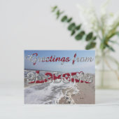 Grüße von Alabama State Flag Hearts USA Postkarte (Stehend Vorderseite)