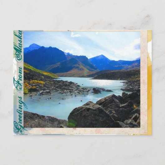 Grüße von Alaska - Symphony Lake Postcard Postkarte (Vorderseite)