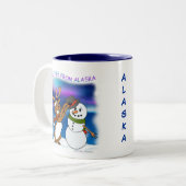 "Grüße von Alaska" Tasse (Vorderseite Links)