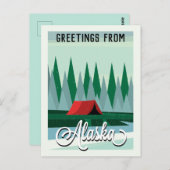 Grüße von Alaska USA Wilderness Postcard Postkarte (Vorne/Hinten)