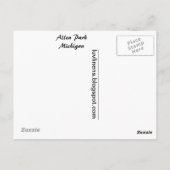 Grüße von Allen Park, Michigan Postkarte (Rückseite)