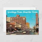 Grüße von Amarillo Texas Vintag Postcard Postkarte (Vorne/Hinten)