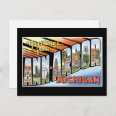 Grüße von Ann Arbor, Michigan! Postkarte (Vorne/Hinten)