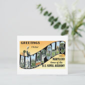 Grüße von Annapolis, MD, Zuhause von Naval Academ Postkarte (Stehend Vorderseite)