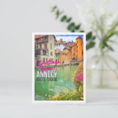 Grüße von...Annecy - Postcard Postkarte (Stehend Vorderseite)