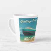 "Grüße von ARC Honor" Latte-Tasse Milchtasse (Linke Ecke)