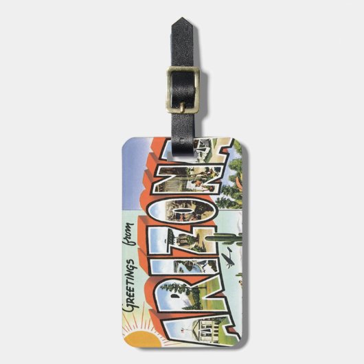 Grüße von Arizona Gepäckanhänger (Vorderseite vertikal)