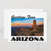 Grüße von Arizona Grand Canyon Postkarte (Vorne/Hinten)