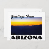 Grüße von Arizona Grand Canyon Postkarte (Vorne/Hinten)