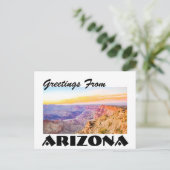 Grüße von Arizona Grand Canyon Postkarte (Stehend Vorderseite)