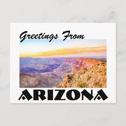 Grüße von Arizona Grand Canyon Postkarte (Vorderseite)