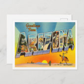 Grüße von Arizona Vintage Reise Postkarte (Vorne/Hinten)