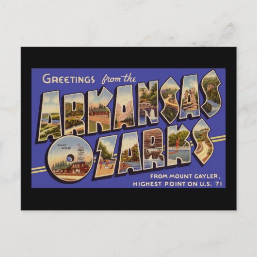 Grüße von Arkansas Ozarks Postkarte (Vorderseite)