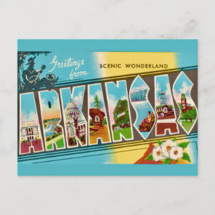 Grüße von Arkansas Postcard Postkarte