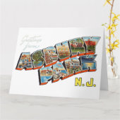 Grüße von Asbury Park New-Jersey Karte (Gelbe Blume)