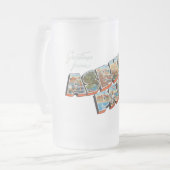 Grüße von Asbury Park New-Jersey Mattglas Bierglas (Vorderseite Links)