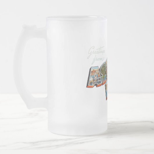 Grüße von Asbury Park New-Jersey Mattglas Bierglas (Links)