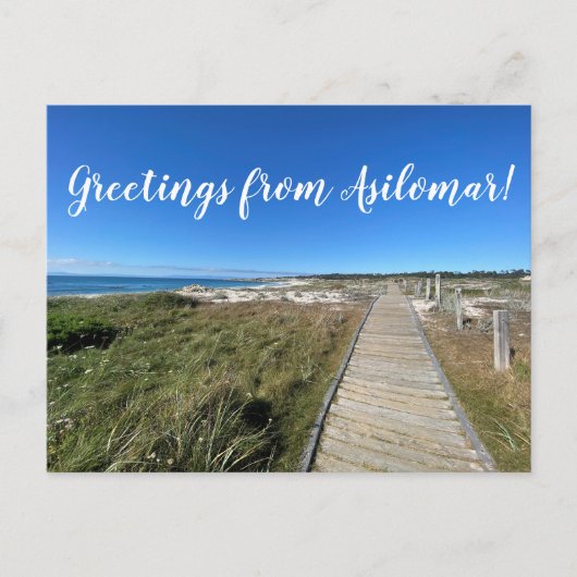 Grüße von Asilomar! Postkarte (Vorderseite)