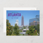 Grüße von Atlanta Georga Landschaftlich Postcard Postkarte (Vorne/Hinten)