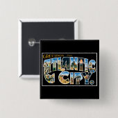 Grüße von Atlantic City! Button (Vorne & Hinten)