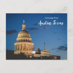 Grüße von Austin Texas Postcard Hauptstadt Postkarte