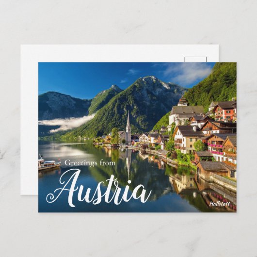Grüße von Austria Postcard Hallstatt Postkarte (Vorne/Hinten)