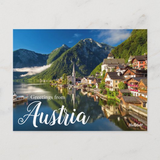 Grüße von Austria Postcard Hallstatt Postkarte (Vorderseite)