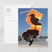 Grüße von Avalon Postkarte (Vorne/Hinten)