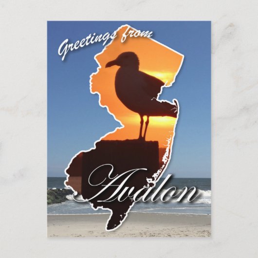 Grüße von Avalon Postkarte (Vorderseite)