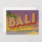 Grüße von Bali Postcard Postkarte (Vorne/Hinten)