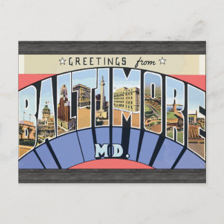 Grüße von Baltimore Md., Vintag Postkarte