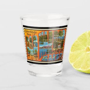 Grüße von Bar Harbor Maine Schnapsglas