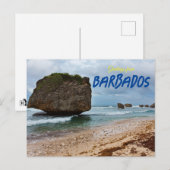 Grüße von Barbados Postcard Beach Postkarte (Vorne/Hinten)