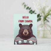 Grüße von Bären Postkarte (Stehend Vorderseite)
